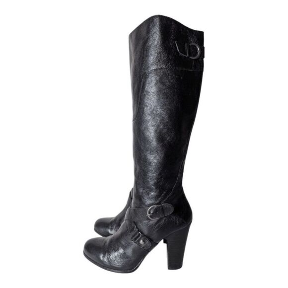 NINE WEST Millicento Black Leather Knee High Boot Size 8.5M - Picture 3 of 9